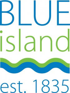 Blue Island box logo