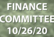 Finance committee meeting 10262020