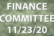 finance committee meeting November 23