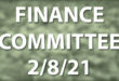 finance committee meeting feb 8 2021